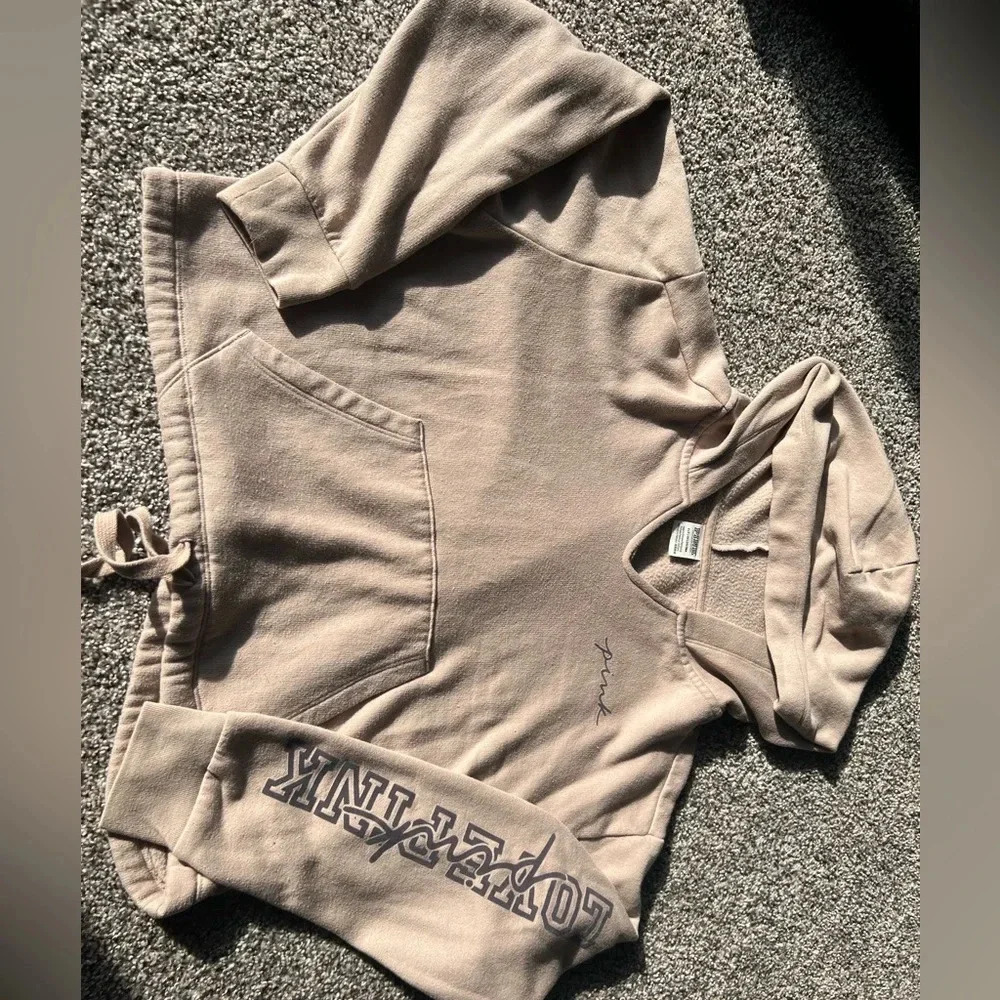 Pink cropped hoodie